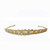 Hair tiara- Tear Drop Shape Fanned Out with a lot of Smaller Circles on the Bottom, gold