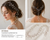 Hair vine long rhinestone leaves and white beading