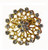 Brooch - pack of 12 gold flower (2cm)