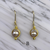 Earring Naturally Pearls  gold circle and gold beads
