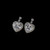 Heart dangling cube zirconia