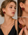 Earring clip red rose 6181