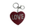 Keychain - Rhinestones Heart LOVE