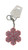 Keychain-rhinestone blue snowflake