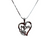 Necklace-Heart MOM w Crystal Flower