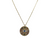 Necklace around evil eye with stone pendant gold chain