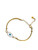 Bracelet oval evil eye a sleek combination of solid curved gold chain