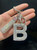 Initial 3D Crystal Keychains