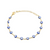 Bracelet evil eye  gold-tone evil eye charms