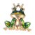 Frog Crown Brooch