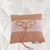 Brown Wedding Pillow w/ Lace & Wooden Hearts – Rustic Style