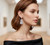 Cubic zirconia earring dangling with 2 post hanger cubes