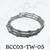 Bracelet  silver rhinestone cuff 3 circle line