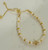 Cross bracelet freshwater pearls size gold beads