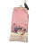 Glasses Case- French bull dog biting shoe with flowers and bird cage on pink polka dot background