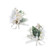 2 flowers with greenery , artificial boutonniere , 6 pcs for $14.00