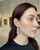 Cubic zirconia earring sterling silver post dangling