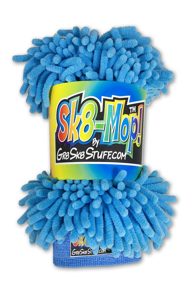 Turquoise Sk8Mop™. The ultimate accessory to keep those skate blades clean and rust free! A quick swipe and its clean and dry!