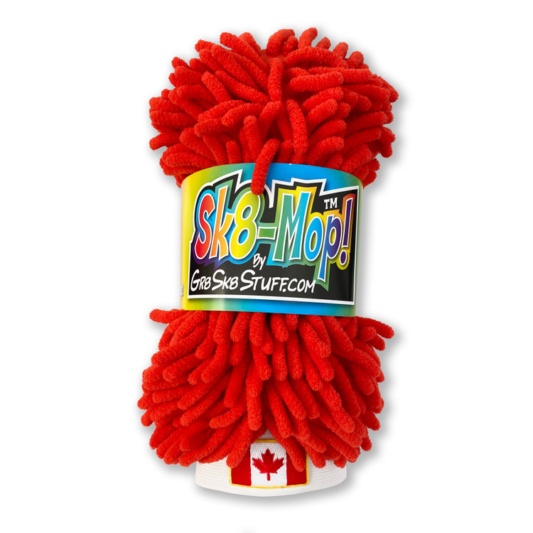 The Team Canada SK8Mop. Perfect for elite skaters and aspiring Team Canada skaters too! Support your favorite TEAM CANADA skaters! The Canadian flag is on opposite side of Sk8Mop Logo!