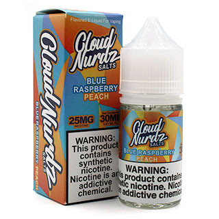 Cloud Nurdz Blue Raspberry Peach - 25mg - Cloud Nurdz Salts - 30mL