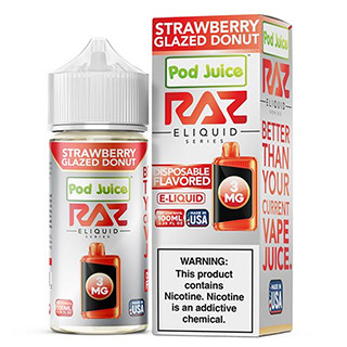 Strawberry Glazed Donut - 3mg - Pod Juice x Raz - 100mL