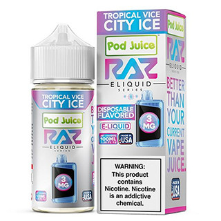 Tropical Vice City Ice - 3mg - Pod Juice x Raz - 100mL