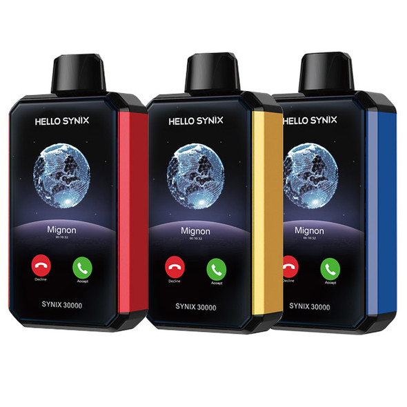 Hello Synix 30K Disposable - 0 Nicotine Three different flavors out of the box