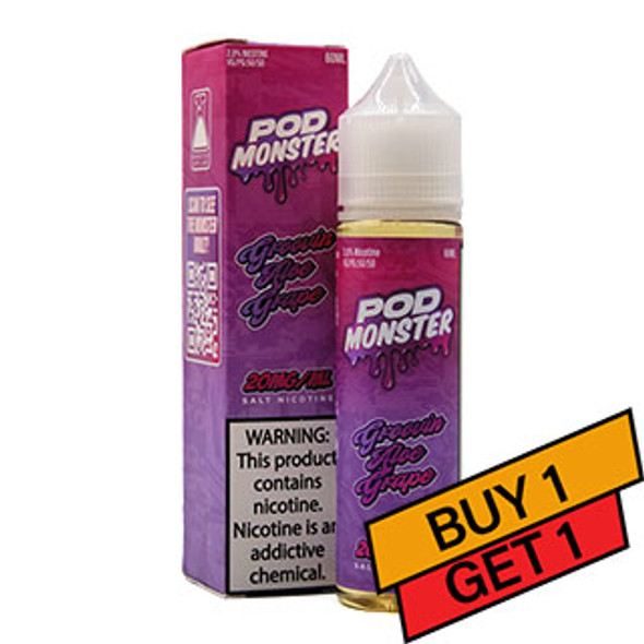 Groovin' Aloe Grape - 20mg - Pod Monster - 60mL - Thumbnail