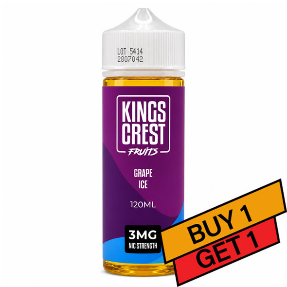 Grape Ice - 3mg - Kings Crest Fruits - 120mL Buy 1 Get 1
