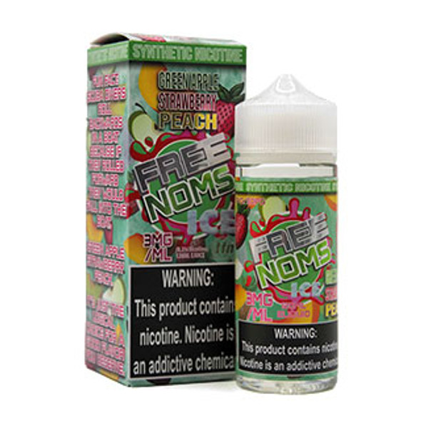 Ice Green Apple Strawberry Peach - 3mg - Free Noms - Nomenon - 120mL - Thumbnail