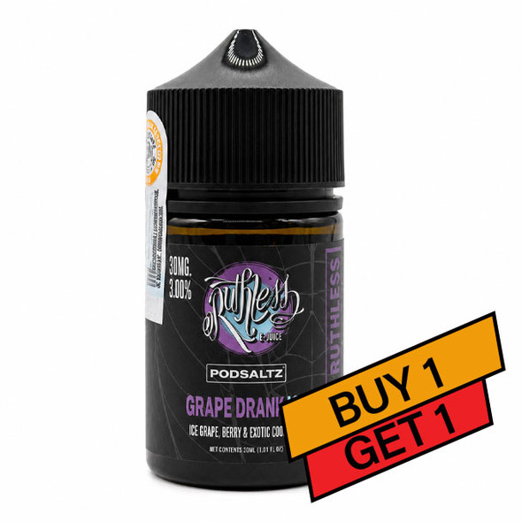 ICED Grape Drank - 50mg - Ruthless Pod Saltz - 60mL Buy 1 Get 1