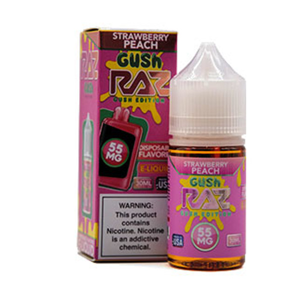 Strawberry Peach Gush - 55mg - Pod Juice X RAZ - 30mL