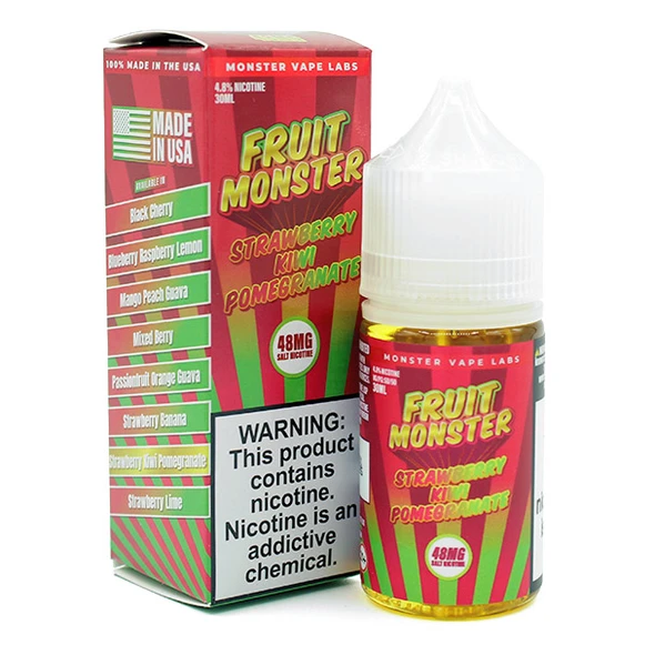 Strawberry Kiwi Pomegranate - 48mg - Fruit Monster Salts - 30mL