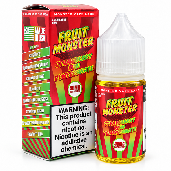 Strawberry Kiwi Pomegranate - 48mg - Fruit Monster Salts - 30mL