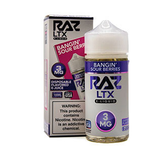 Bangin' Sour Berries  - 3mg - Pod Juice X RAZ - 100mL