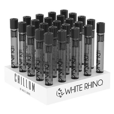 Glass Chillum Pipe - Silicone Cap - 25 PC Display