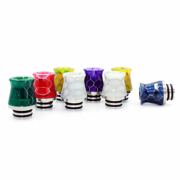510 Snake Skin Metal Base Drip Tip Set (8 Pack)