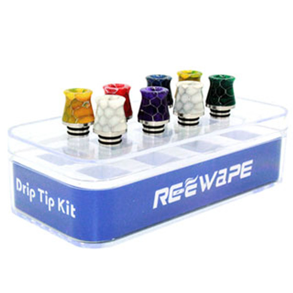 510 Snake Skin Metal Base Drip Tip Set (8 Pack) Thumbnail Sized