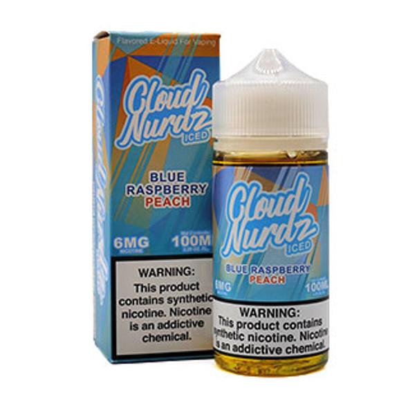 Iced Blue Raspberry Peach - 6mg - Cloud Nurdz - 100mL  Thumbnail Sized
