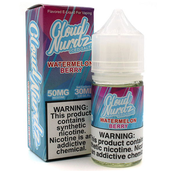 ICED Watermelon Berry - 50mg - Cloud Nurdz Salts - 30mL