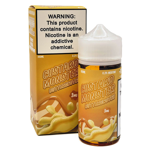 Jam Monster Butterscotch - Custard Monster - 100mL-  3mg -  Box and Bottle