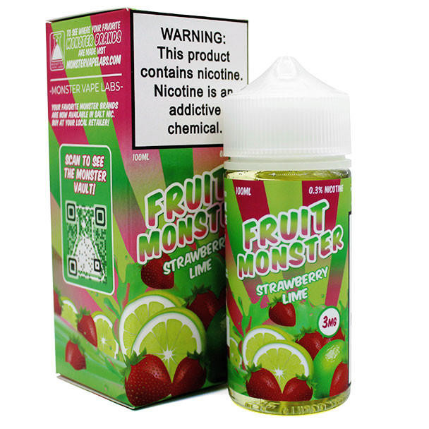 Jam Monster Strawberry Lime - Fruit Monster - 100mL -  3mg