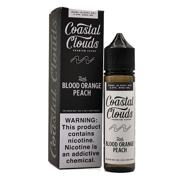 ICED Blood Orange Peach - Coastal Clouds Co. - 60mL - 6mg - Box and Bottle