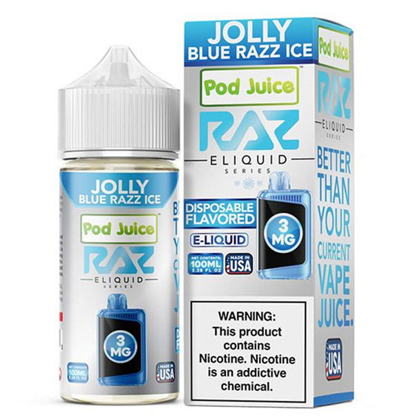Jolly Blue Razz Ice - 3mg - Pod Juice x Raz - 100mL