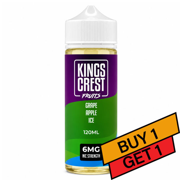 Grape Apple Ice - 6mg - Kings Crest Fruits - 120mL Buy 1 Get 1