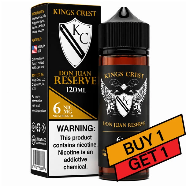 Don Juan Reserve - 6mg - Kings Crest - 120mL Buy 1 Get 1