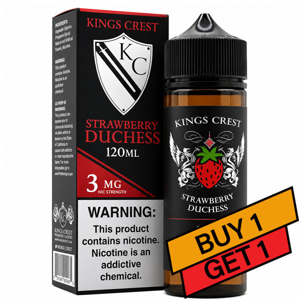 Strawberry Duchess Reserve- 3mg - Kings Crest - 120mL Buy 1 Get 1