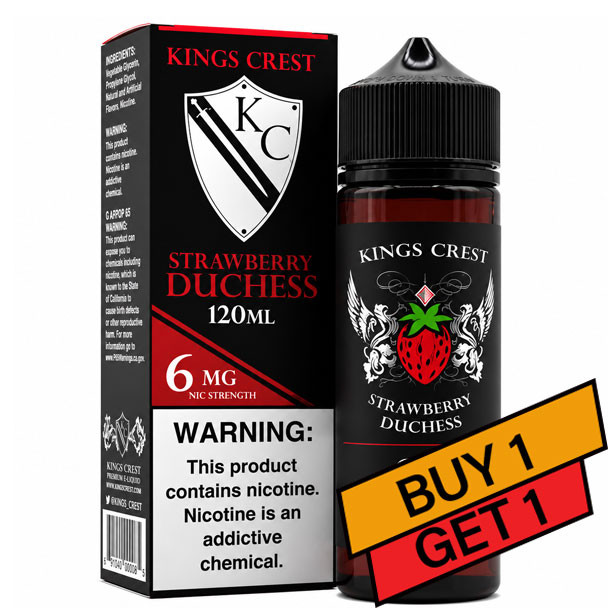 Strawberry Duchess Reserve- 6mg - Kings Crest - 120mL Buy 1 Get 1