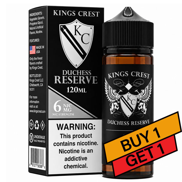 Duchess Reserve - 6mg - Kings Crest - 120mL Buy 1 Get 1