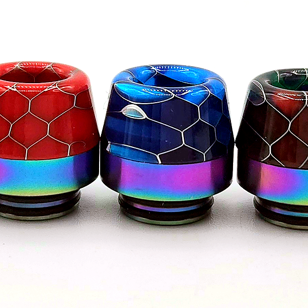 810 Irredescent Metal Snake Skin Drip Tip